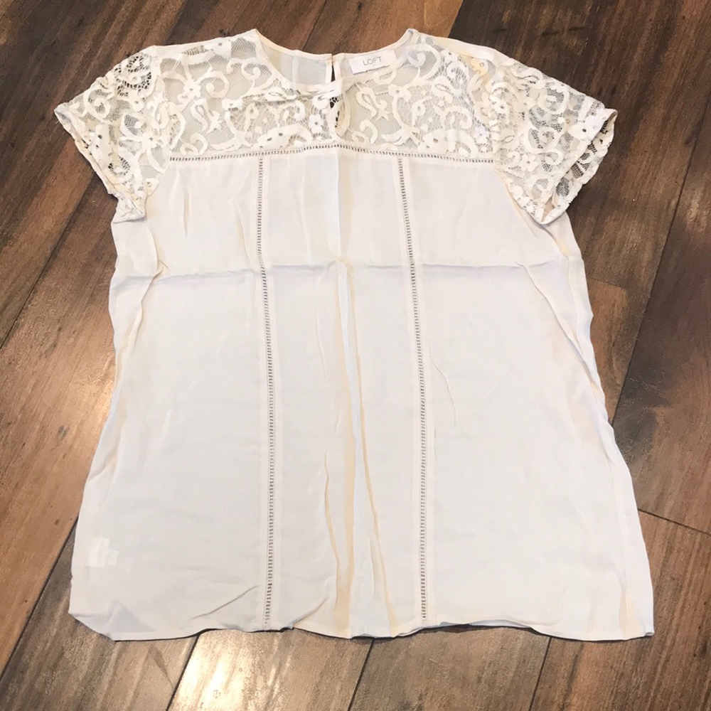 Loft dress shirt with lace